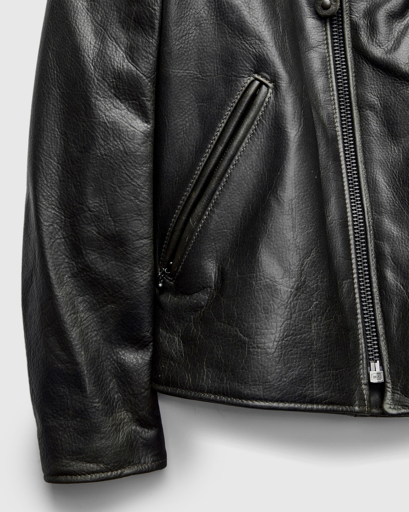 533 Pullup Cowhide Perfecto Jacket in Matte Black – Blue Owl Workshop