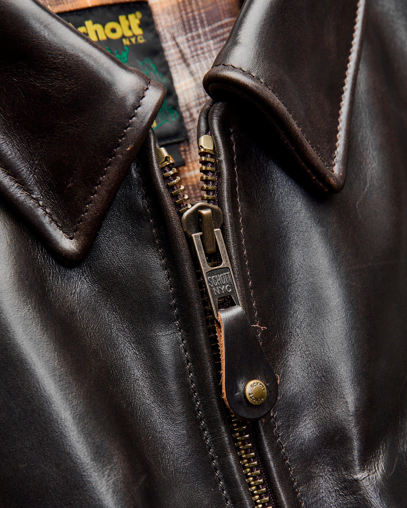 688 Heavy Cowhide Racer Jacket in Brown – Blue Owl Workshop