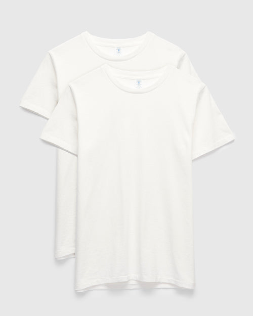 2-Pack Short Sleeve Crew Tee in White