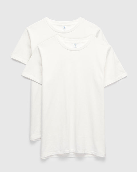 2-Pack Short Sleeve Crew Tee in White – Blue Owl Workshop