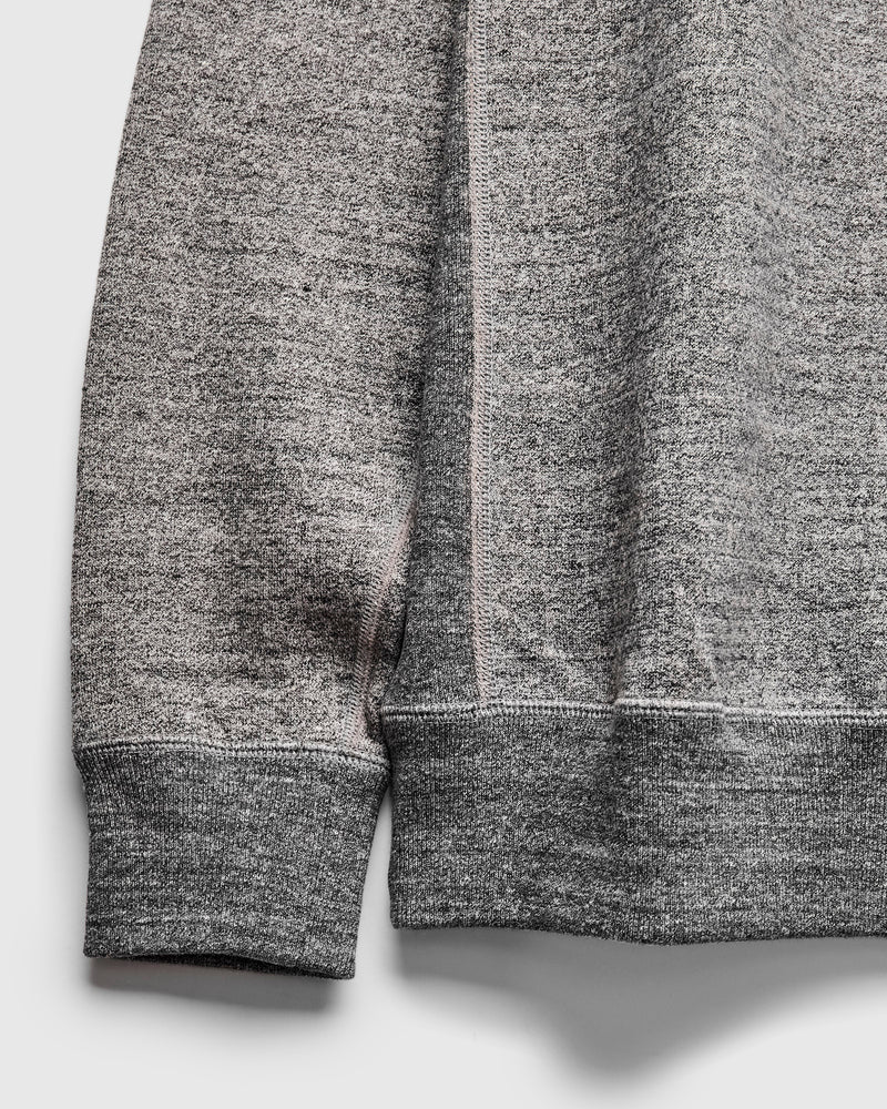 Fleeced FoxFibre® Pullover Crewneck in Charcoal