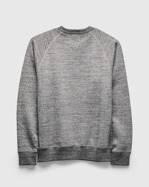 Fleeced FoxFibre® Pullover Crewneck in Charcoal