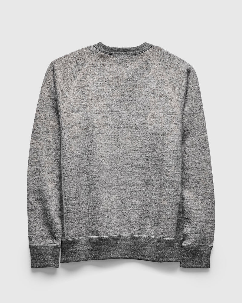Fleeced FoxFibre® Pullover Crewneck in Charcoal