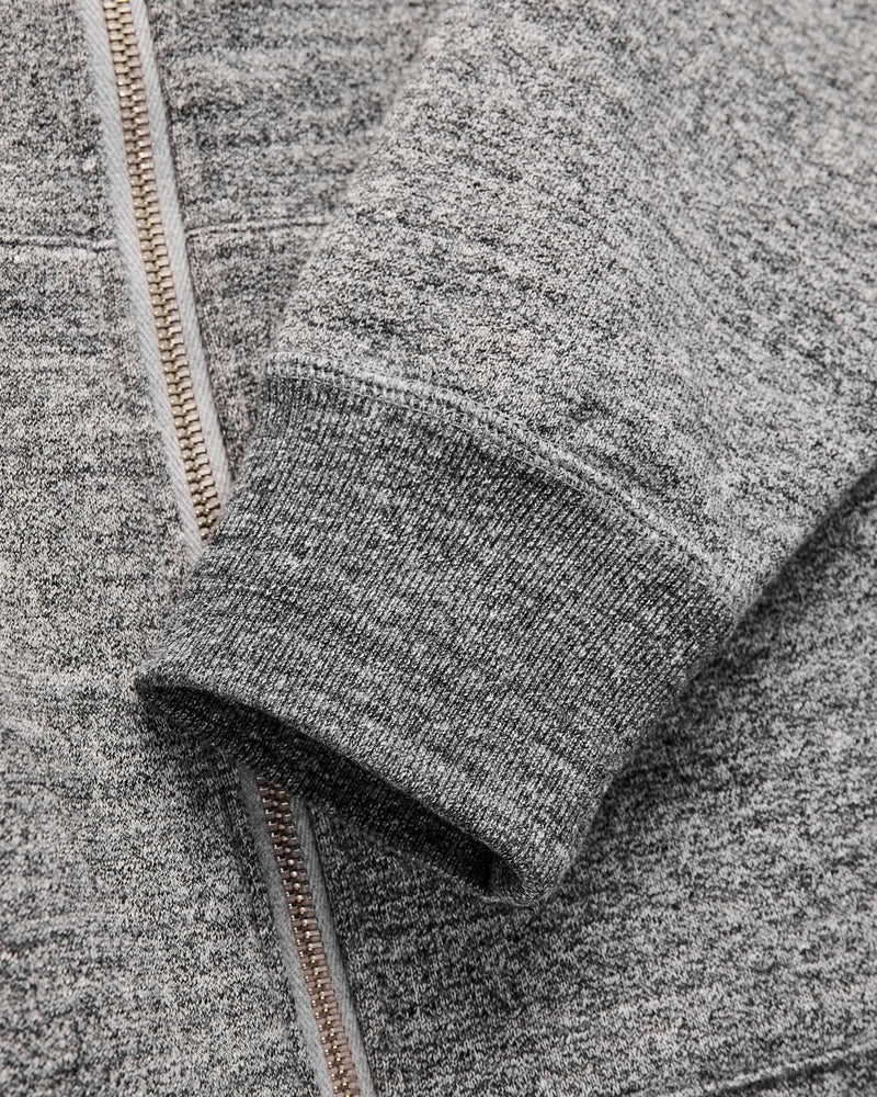 Fleeced FoxFibre® Zip Hoodie in Charcoal