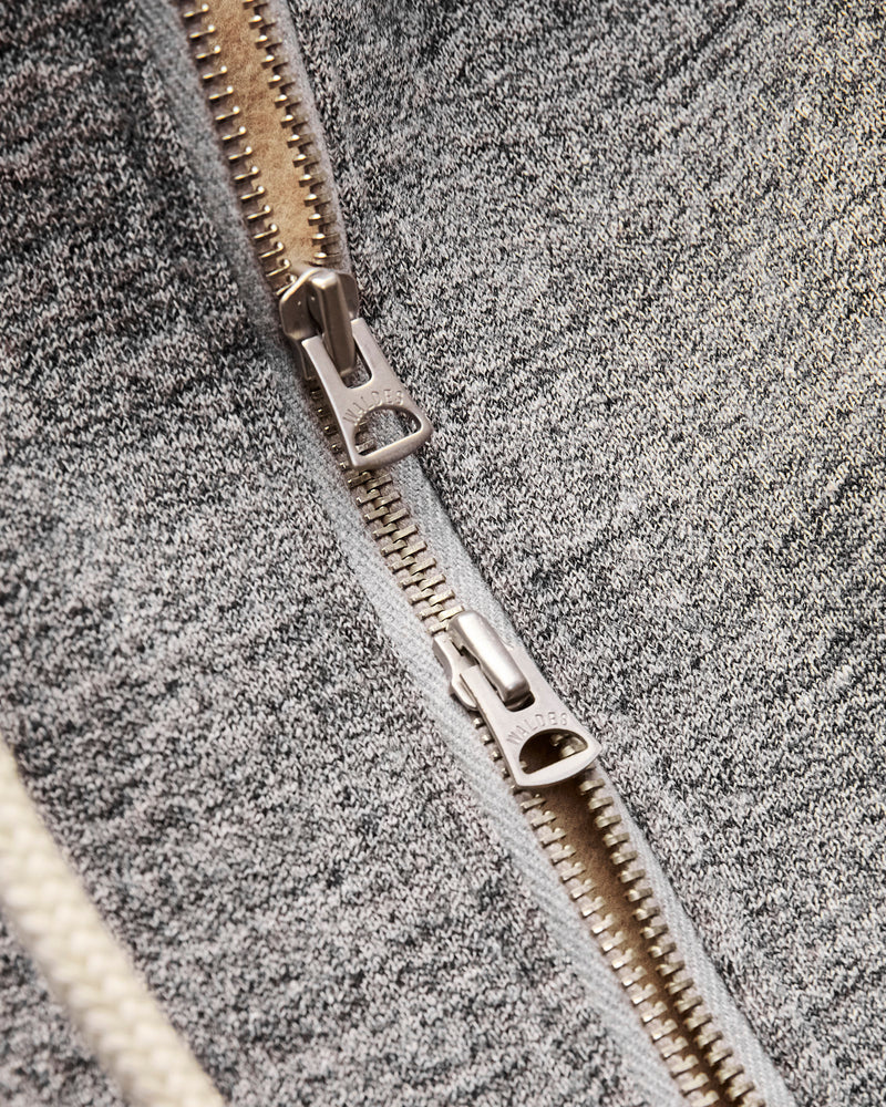 Fleeced FoxFibre® Zip Hoodie in Charcoal
