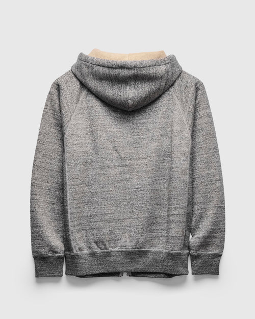 Fleeced FoxFibre® Zip Hoodie in Charcoal