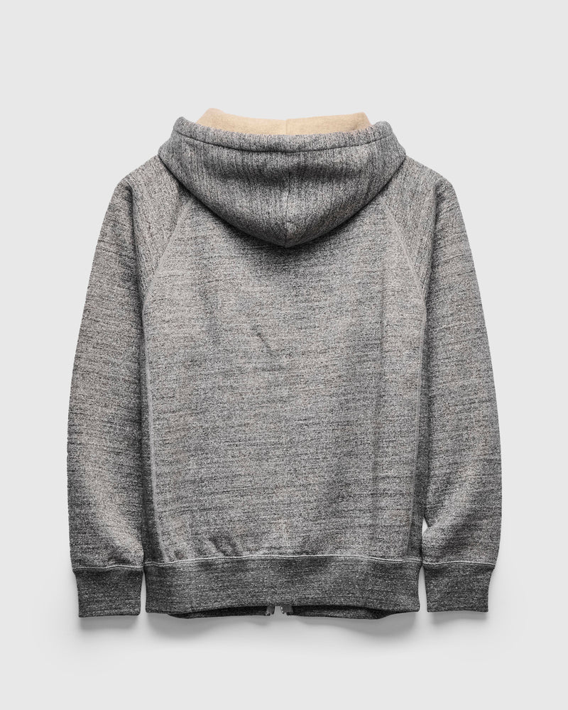 Fleeced FoxFibre® Zip Hoodie in Charcoal