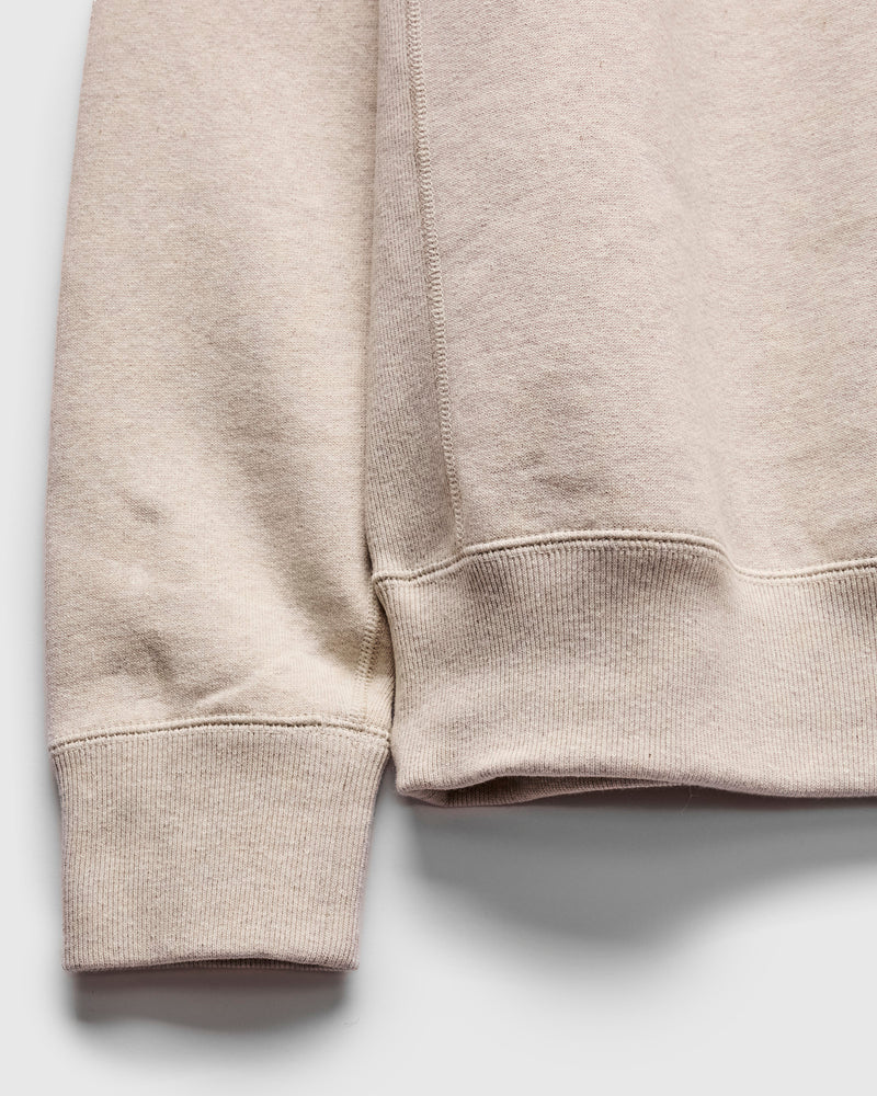 Fleeced FoxFibre® Pullover Crewneck in Oatmeal