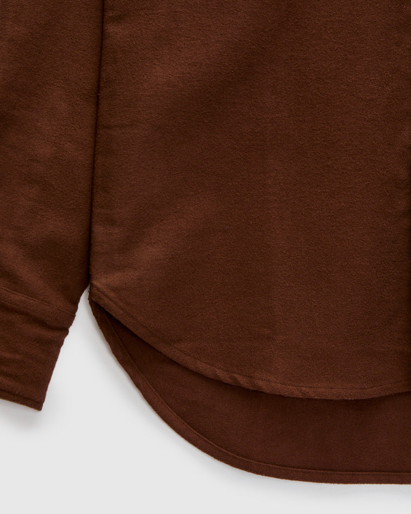 Moleskin Pearl Snap Shirt in Cocoa