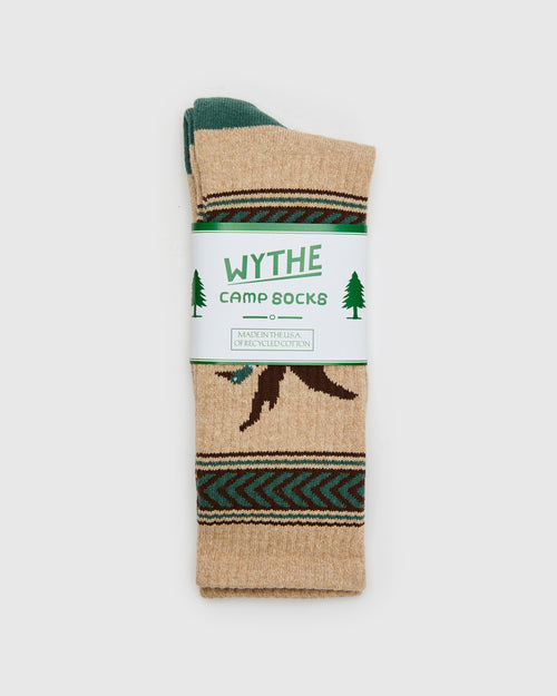 Recycled Cotton Camp Socks in Mallard Flight