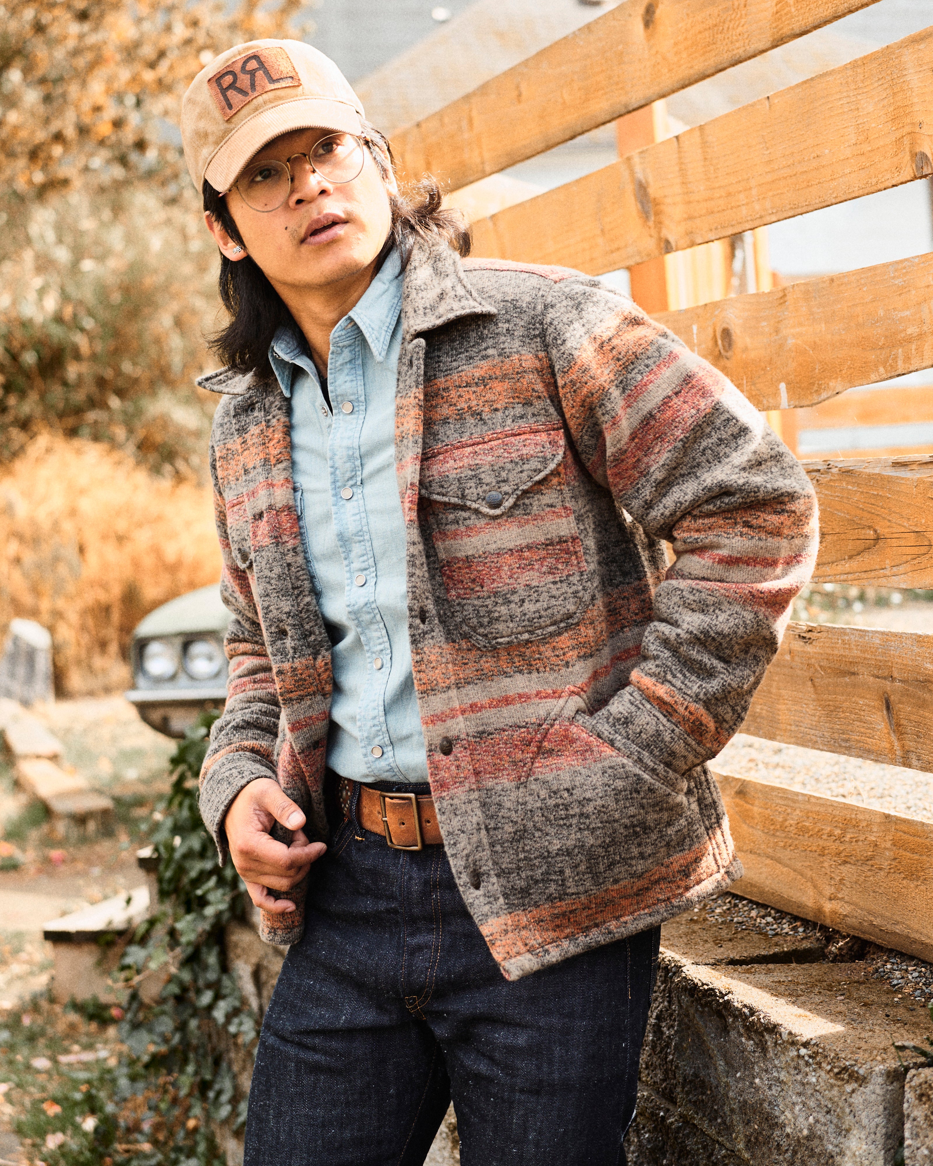 Wallace Jacquard Jacket in Red/Multi – Blue Owl Workshop