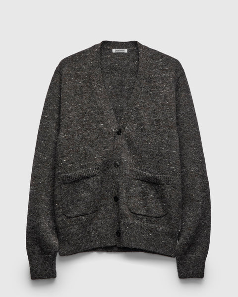 Alpaca Classic Cardigan in Pewter Tweed – Blue Owl Workshop