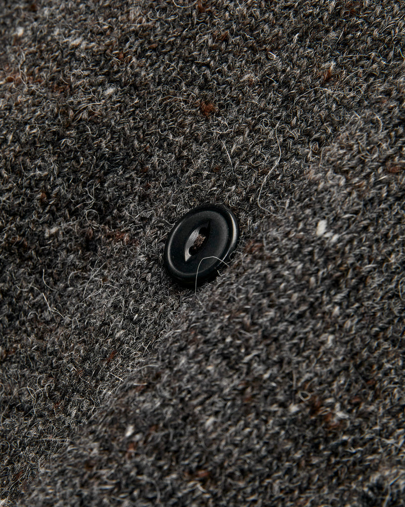 Alpaca Classic Cardigan in Pewter Tweed