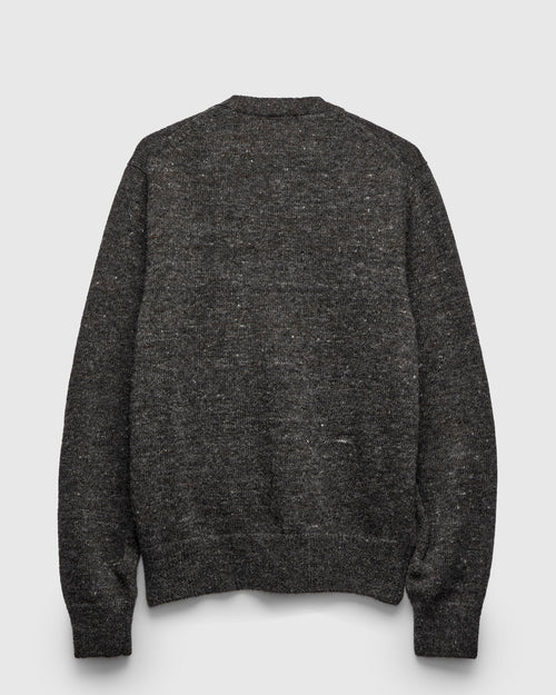 Alpaca Classic Cardigan in Pewter Tweed