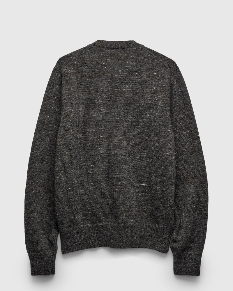 Alpaca Classic Cardigan in Pewter Tweed