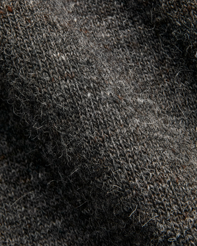 Alpaca Classic Cardigan in Pewter Tweed
