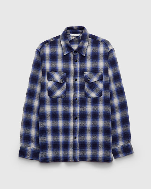 Crosscut Flannel in Royal Blue Plaid