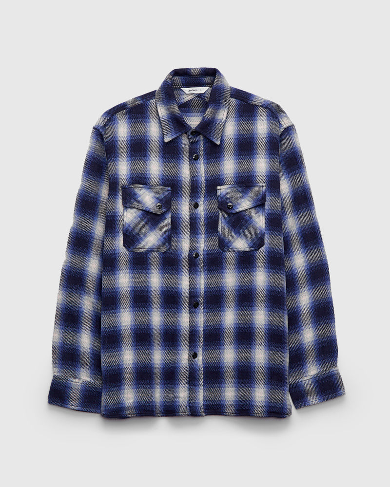 Crosscut Flannel in Royal Blue Plaid