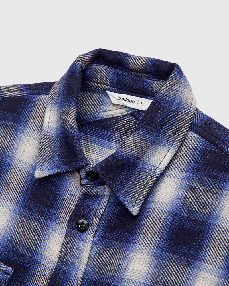 Crosscut Flannel in Royal Blue Plaid