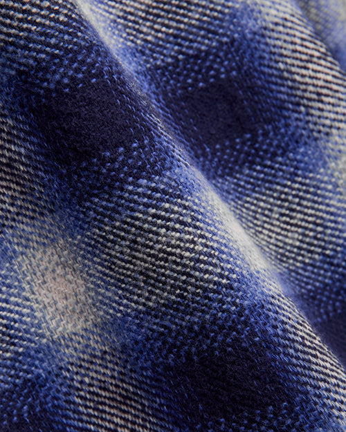 Crosscut Flannel in Royal Blue Plaid