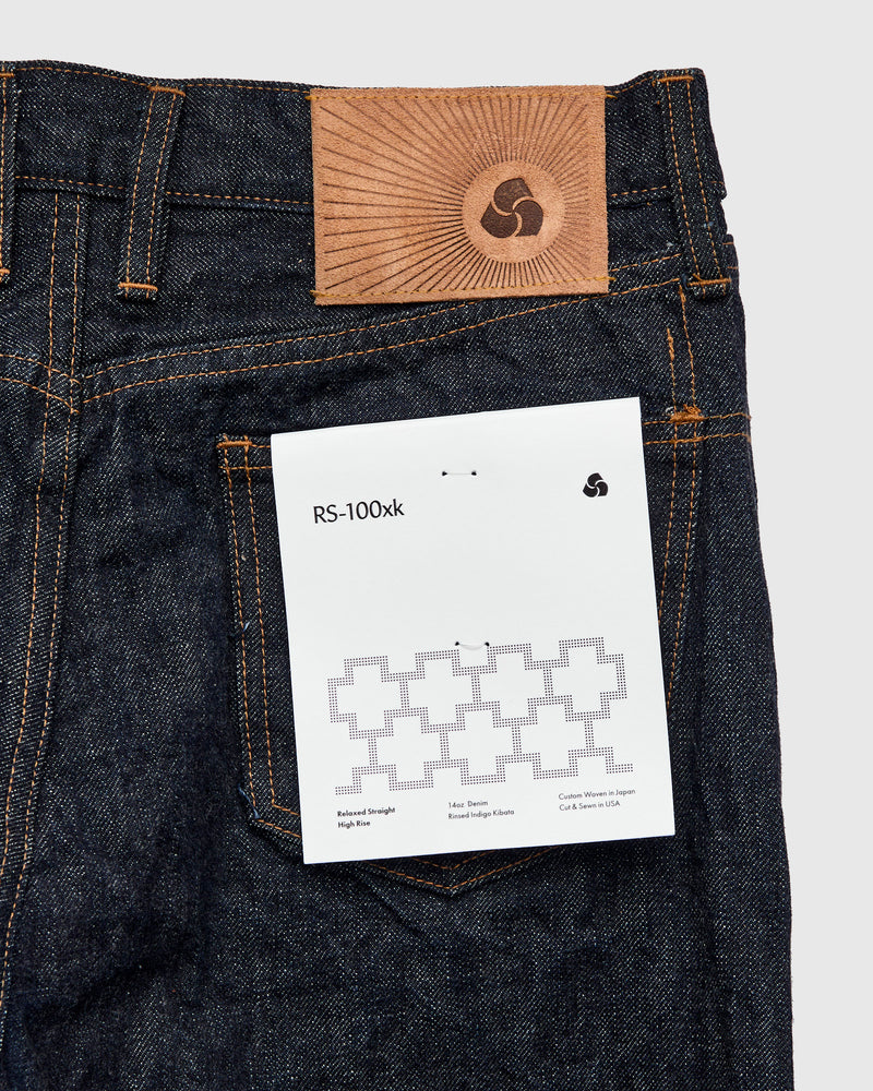 RS-100xk "Kibata" 14oz One Wash Selvedge Denim - Relaxed Straight Fit