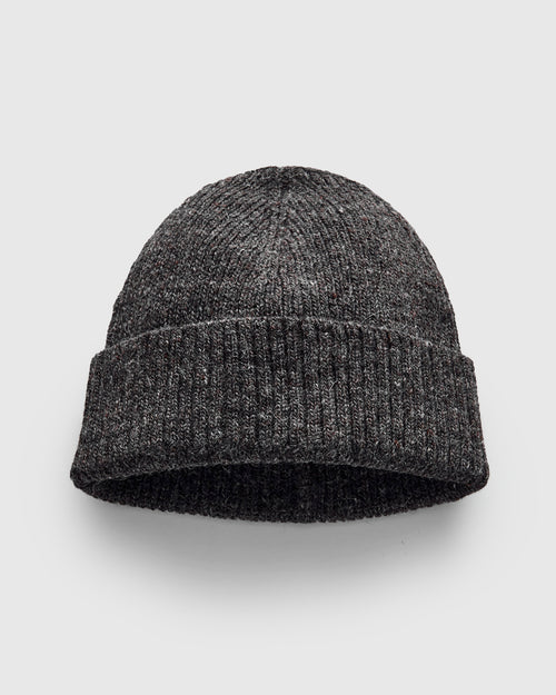 Alpaca Watch Cap in Pewter Tweed