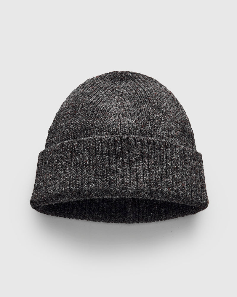 Alpaca Watch Cap in Pewter Tweed