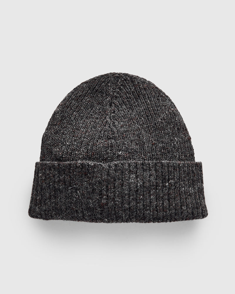 Alpaca Watch Cap in Pewter Tweed