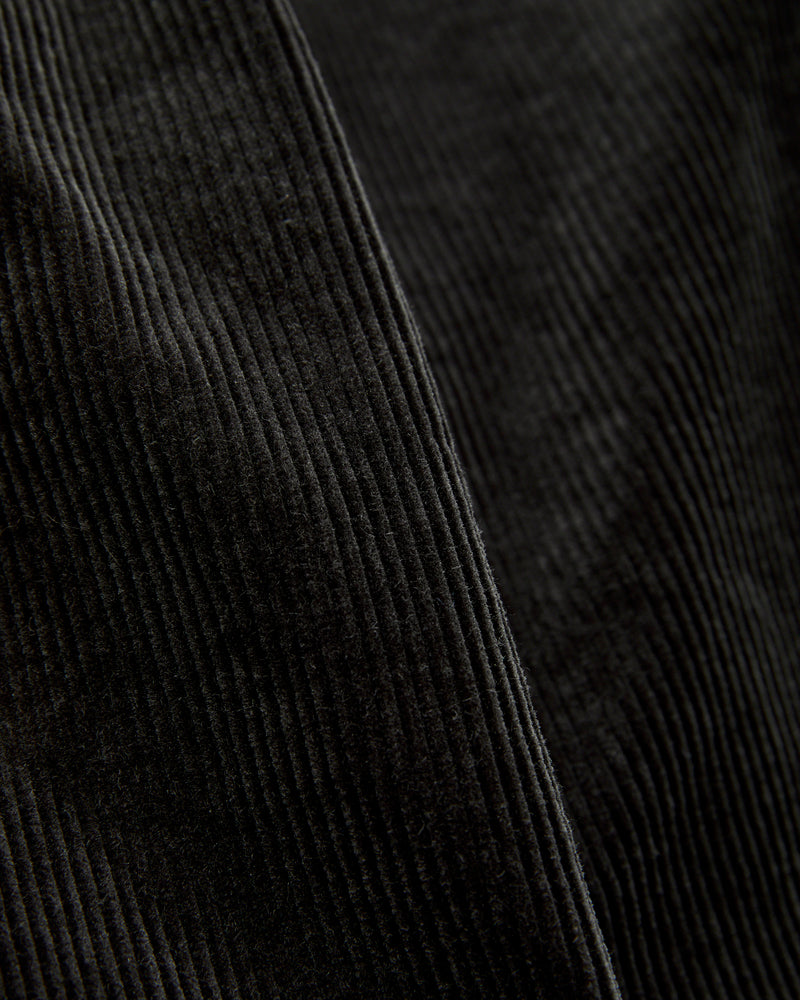 2-Pleat Corduroy Trousers in Charcoal