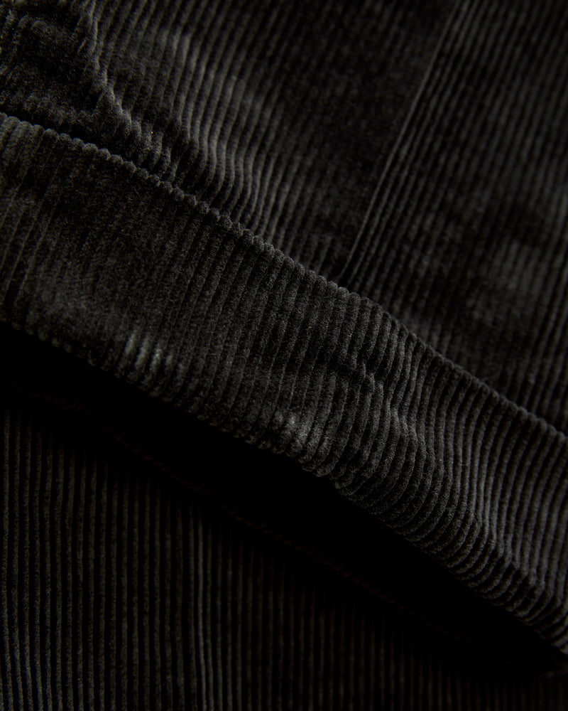 2-Pleat Corduroy Trousers in Charcoal