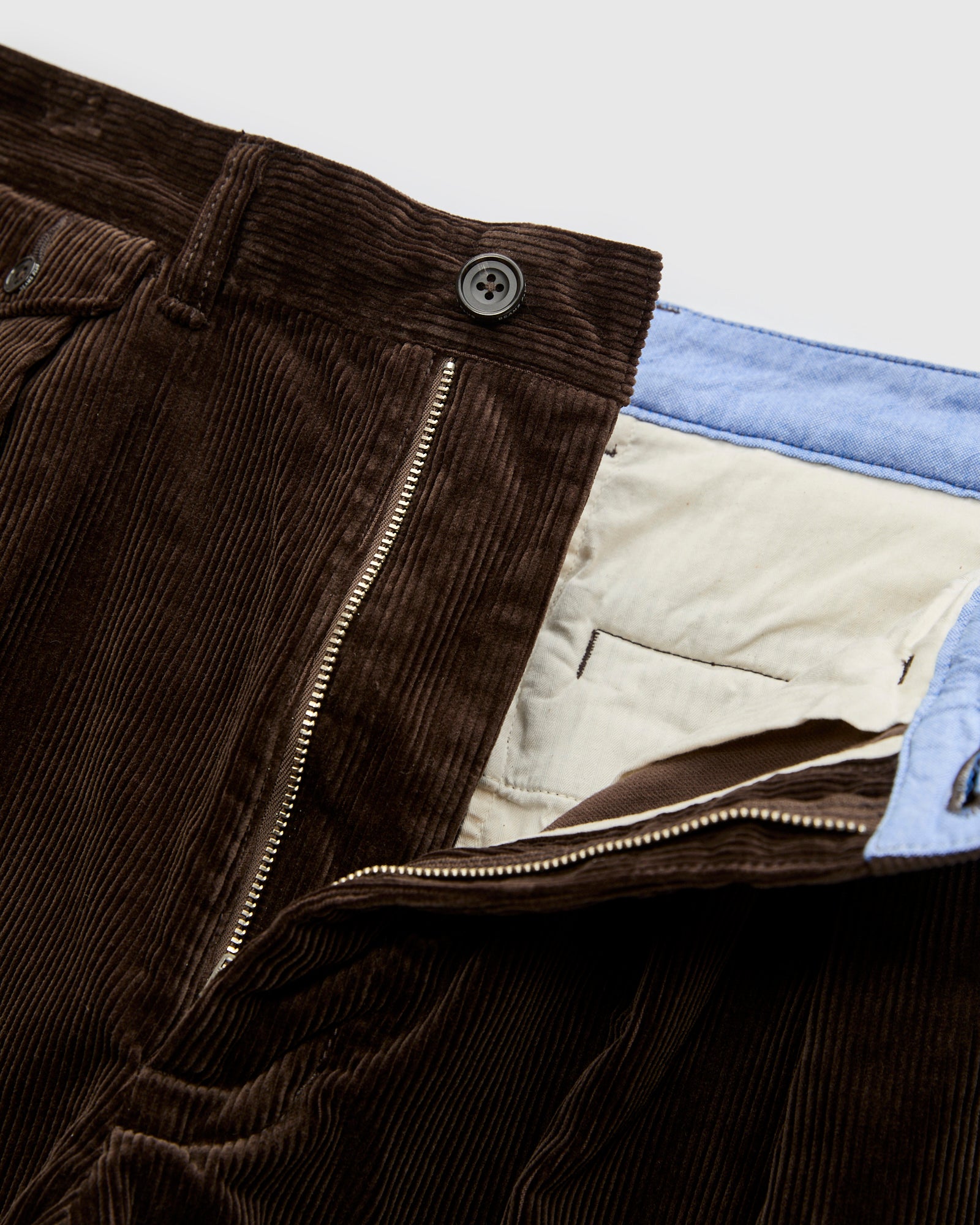2-Pleat Corduroy Trousers in Dark Brown – Blue Owl Workshop