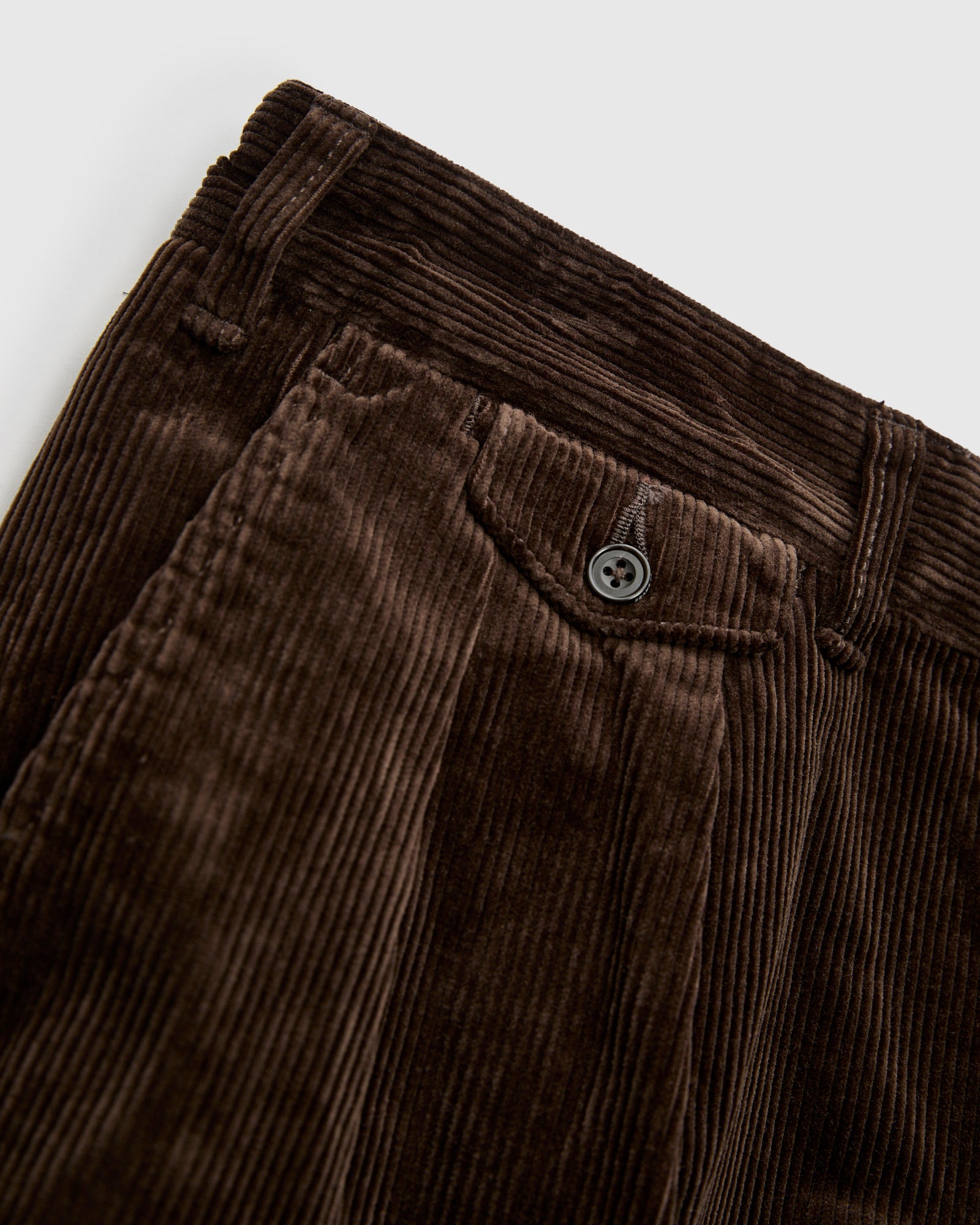 2-Pleat Corduroy Trousers in Dark Brown – Blue Owl Workshop