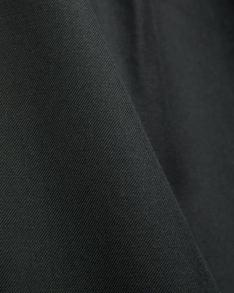 2-Pleat Laundry Wool Trousers in Charcoal