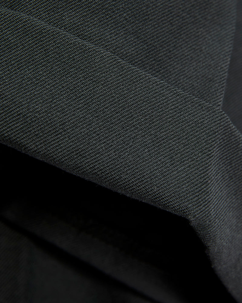 2-Pleat Laundry Wool Trousers in Charcoal