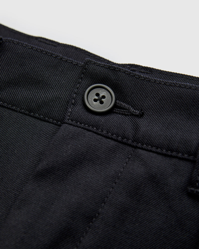 2-Pleat Laundry Wool Trousers in Navy