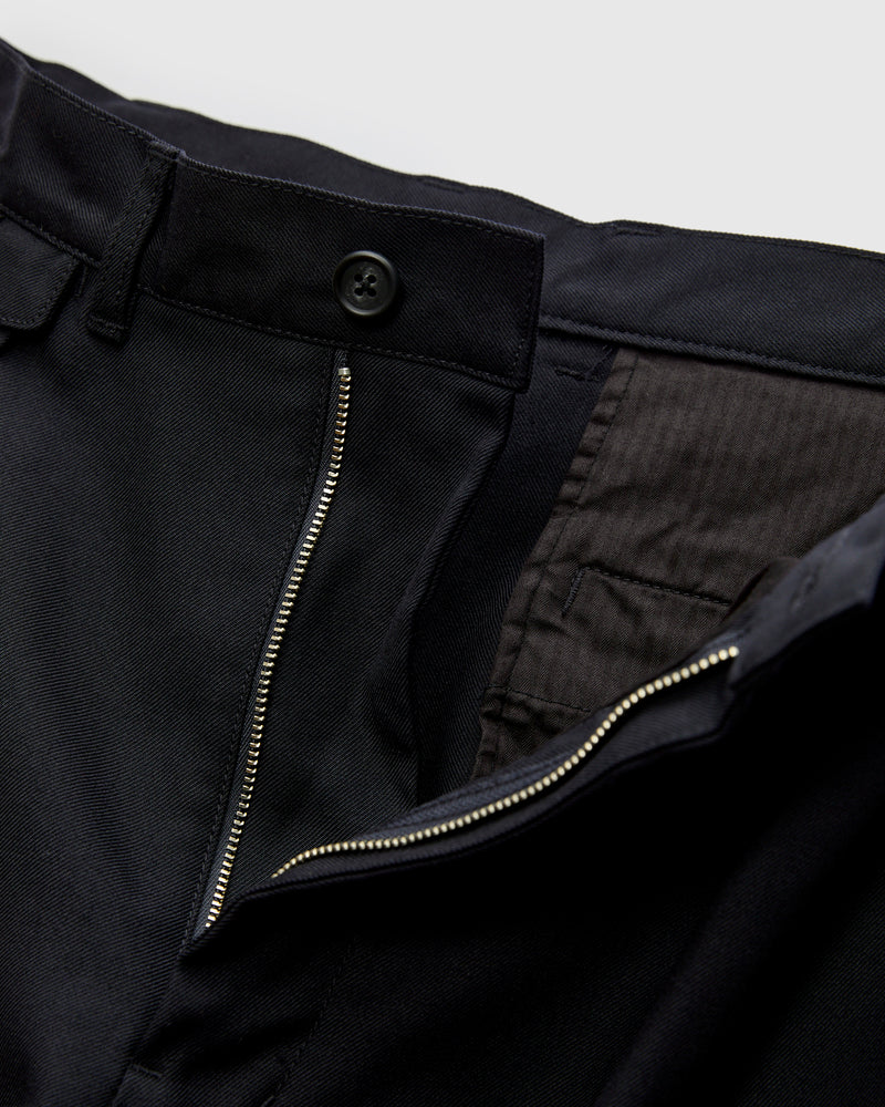 2-Pleat Laundry Wool Trousers in Navy