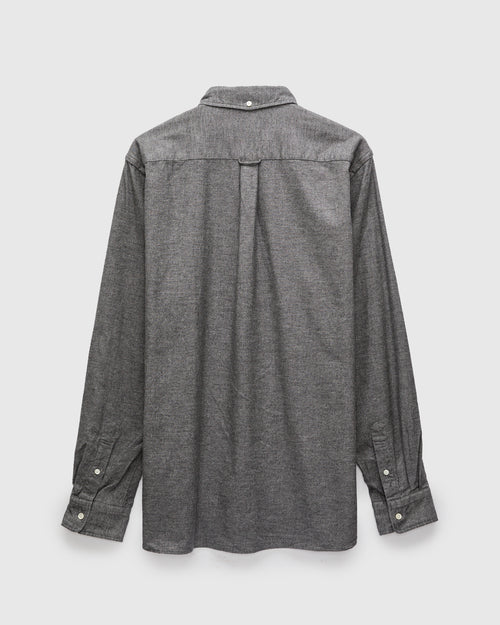 Solid Flannel Button-Down Shirt in Grey