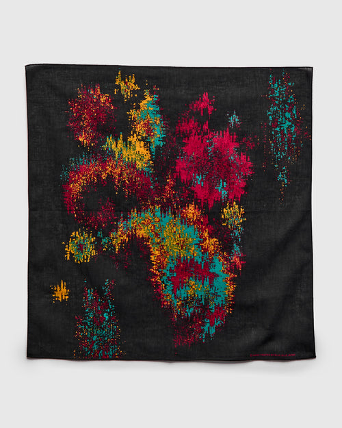 "Tsujigahana" Bandanna in Black