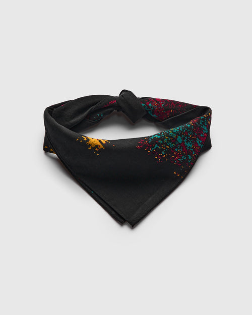 "Tsujigahana" Bandanna in Black