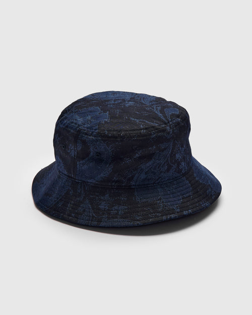 "Tsujigahana" Bucket Hat in Indigo