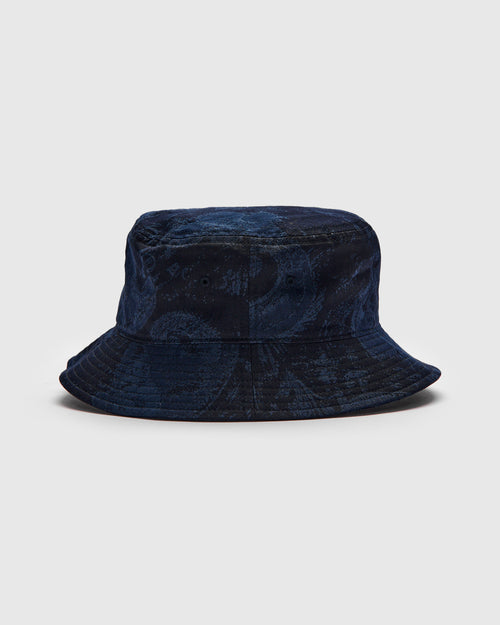 "Tsujigahana" Bucket Hat in Indigo