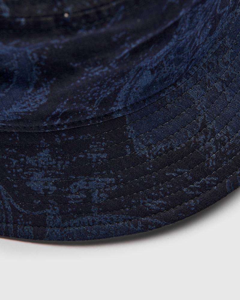 "Tsujigahana" Bucket Hat in Indigo