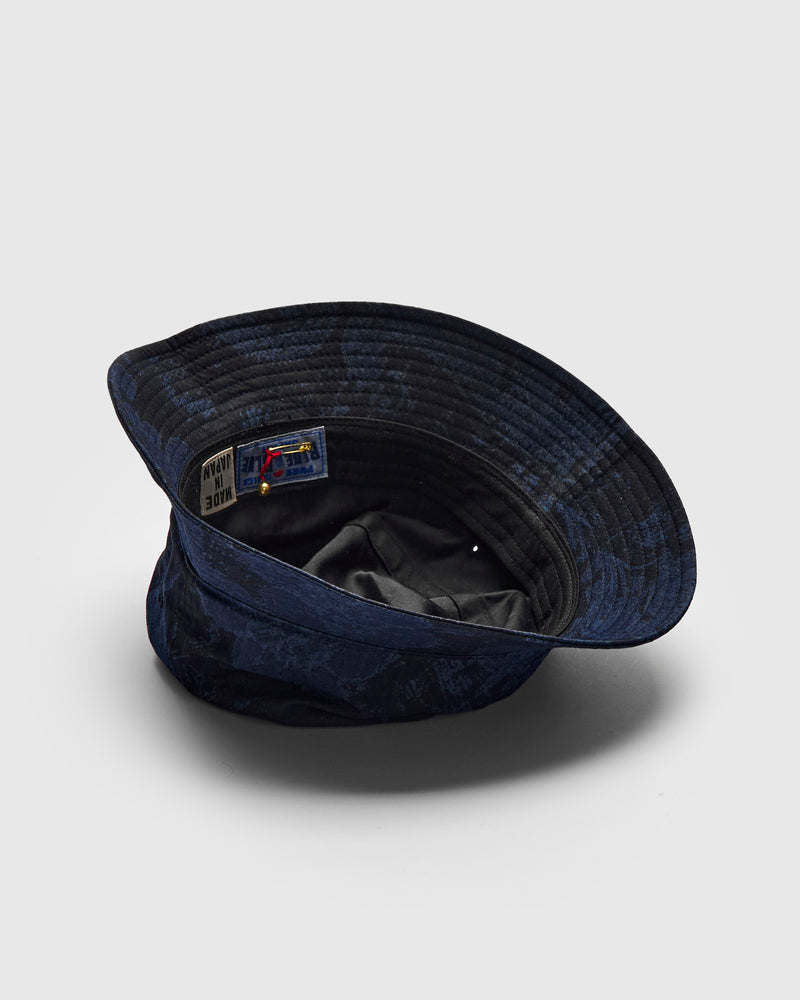 "Tsujigahana" Bucket Hat in Indigo