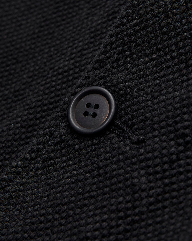 Double Cloth Sashiko Coverall Jacket in Black