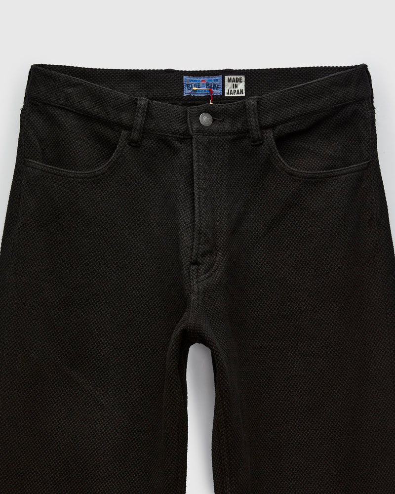 Double Cloth Sashiko Jeans in Black