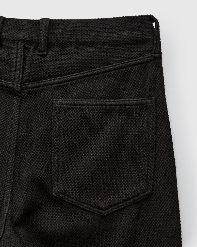 Double Cloth Sashiko Jeans in Black