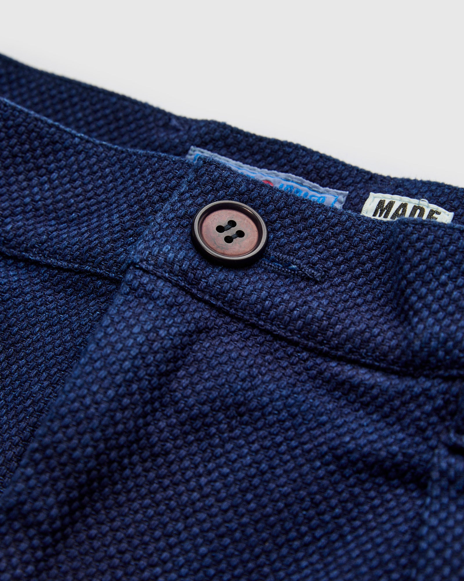 Double Cloth Sashiko Trousers in Hand Dyed Indigo – Blue Owl Workshop