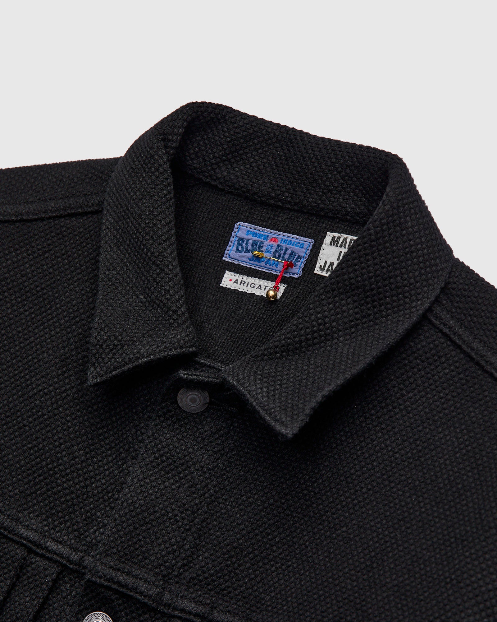 Double Cloth Sashiko Trucker Jacket in Black – Blue Owl Workshop