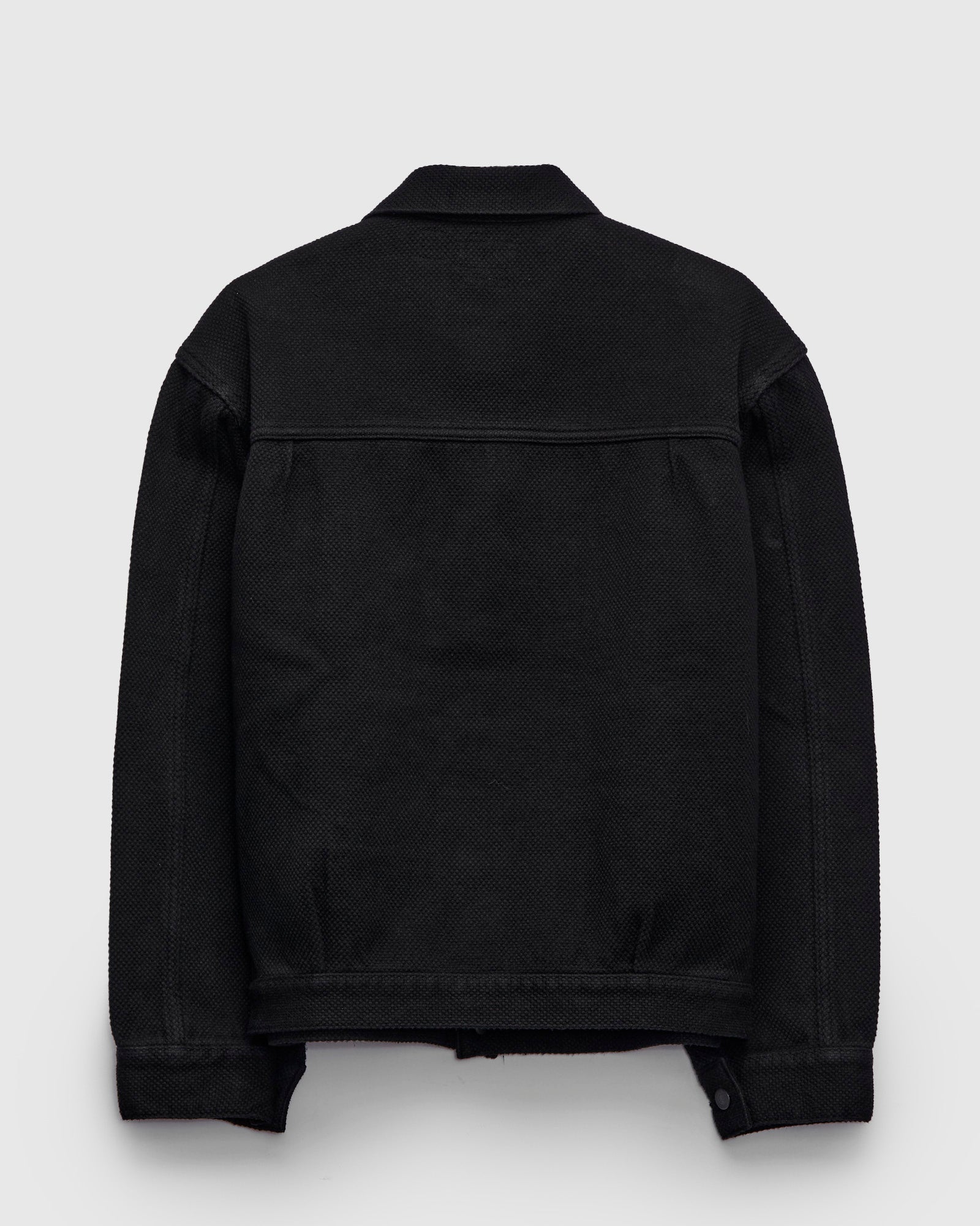 Double Cloth Sashiko Trucker Jacket in Black – Blue Owl Workshop