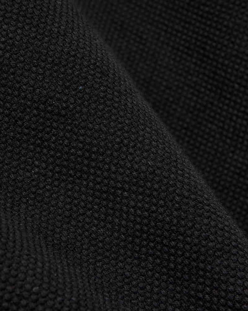 Double Cloth Sashiko Trucker Jacket in Black